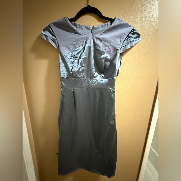 Bebe Gray Ruched Dress - Picture 6 of 7